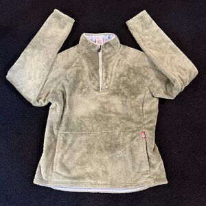 The North Face Soft Sherpa Fleece Osito Full Zip Jacket Womens MEDIUM Green